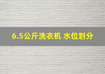 6.5公斤洗衣机 水位划分